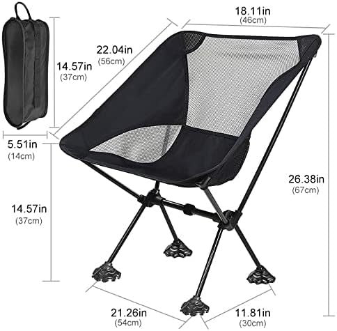 Portable Camping Chair with Anti-Slip Feet & Carry Bag - Prime Season 