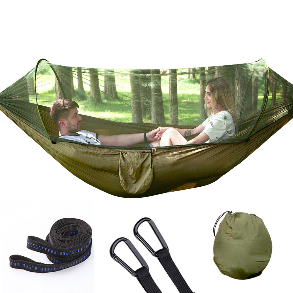 Quick-Open Automatic Hammock with Mosquito Net - Prime Season 