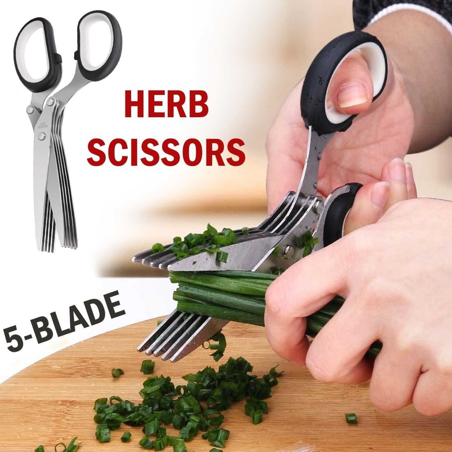 Fast-Cutting Herb Shears - Stainless Steel Blades - Prime Season 